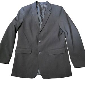 Chaps Boys Black Two Button Formal Blazer Jacket Size 18 Regular C821156